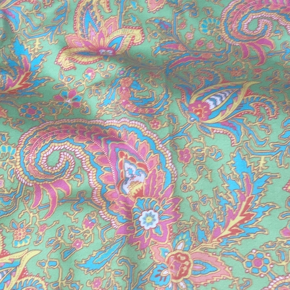 Lauren Ralph Lauren lime green pink paisley pants 4P - Picture 3 of 9